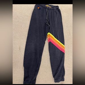 SUPER CUTE NEON STRIPE AVITOR NATION SWEATPANTS